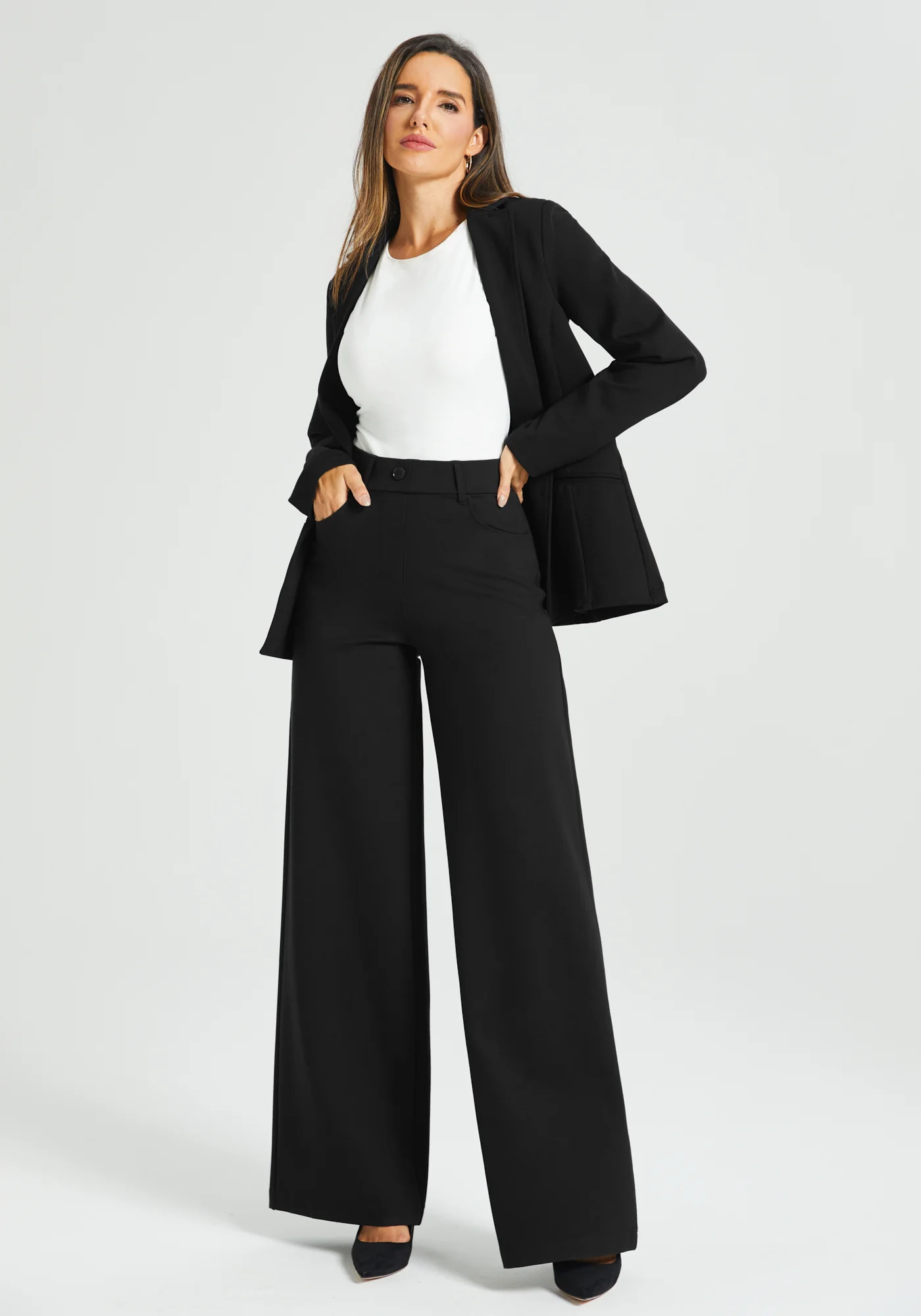 7-Pocket High-Waist DPYP™ Dress Pant Yoga Pant | Wide (Black) - Image 6