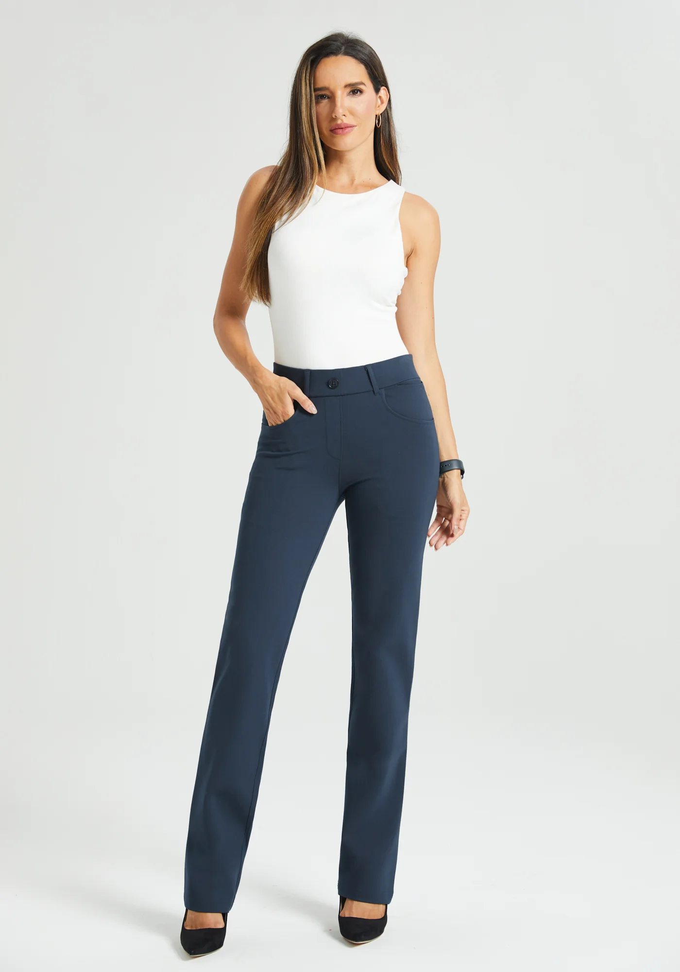 7-Pocket DPYP™ Dress Pant Yoga Pant | Straight (Navy) - Image 10