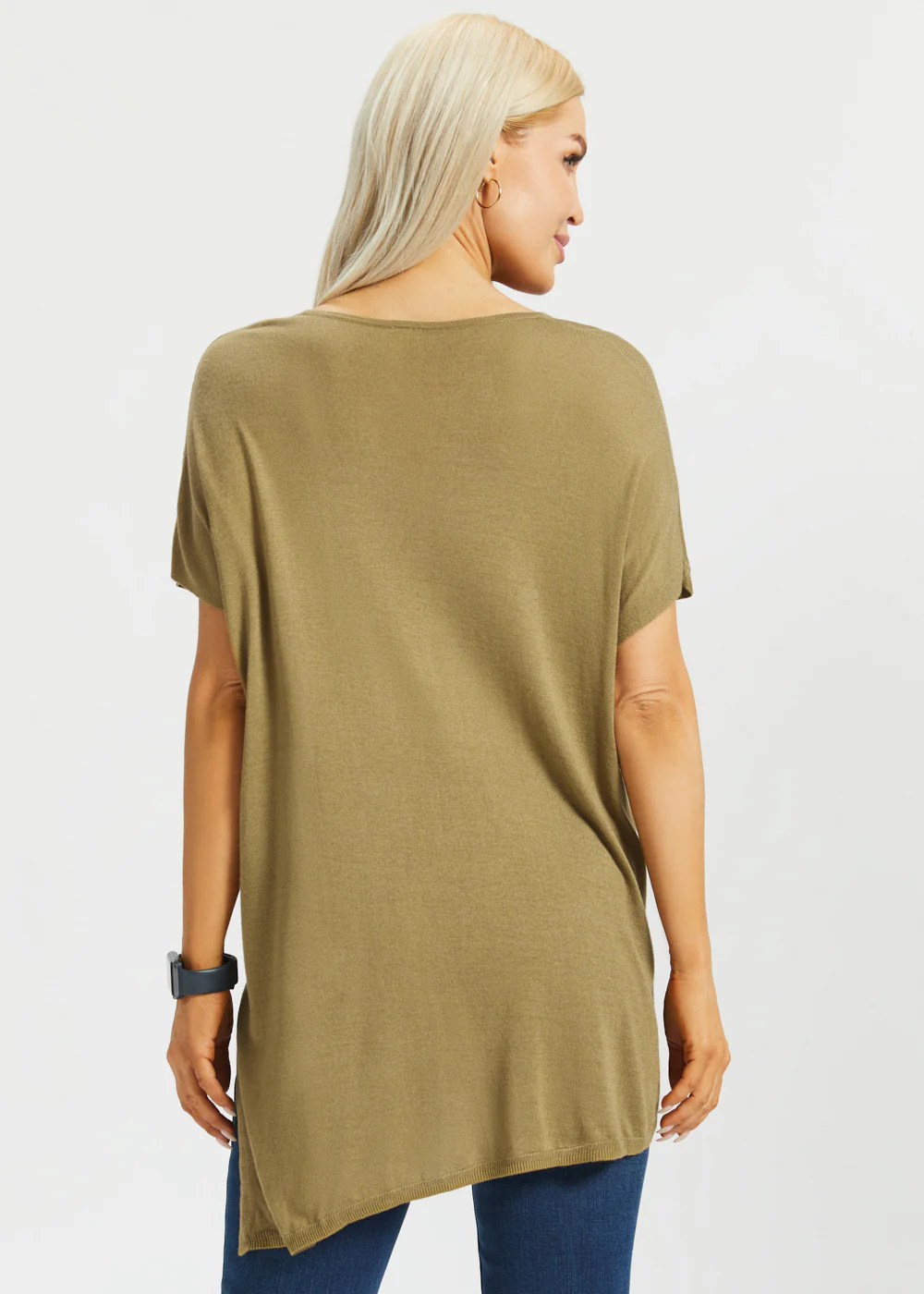 Asymmetrical Boatneck Sweater (Chai Tea) - Image 5