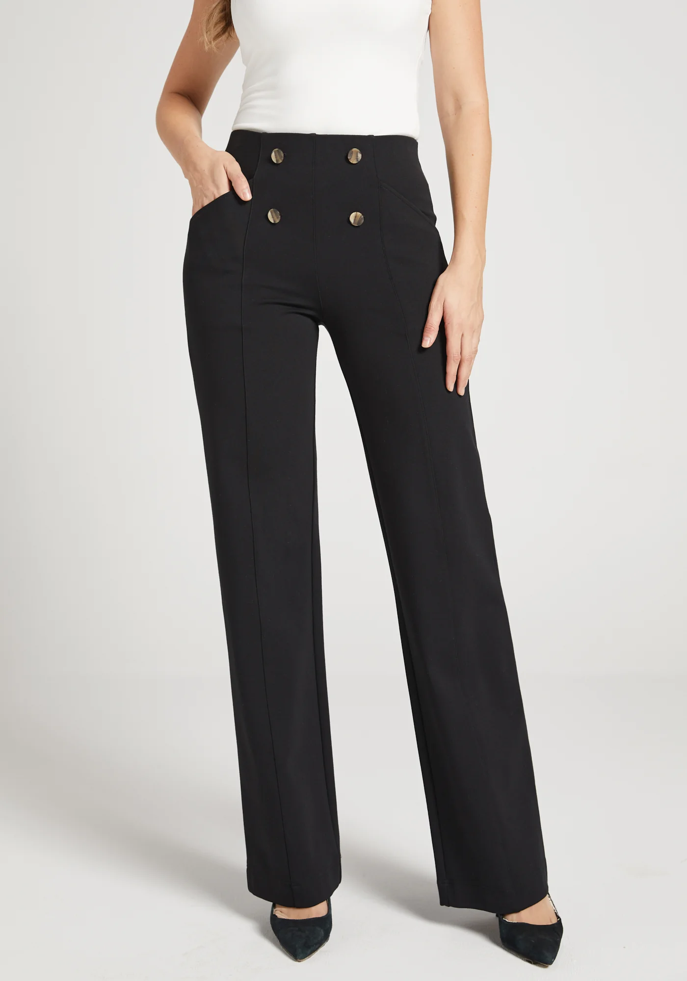 Atlantic DPYP™ Dress Pant Yoga Pants | Wide (Black) - Image 3