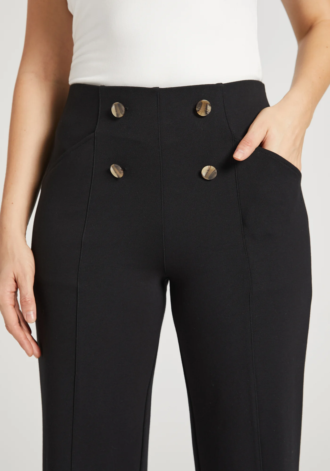 Atlantic DPYP™ Dress Pant Yoga Pants | Wide (Black) - Image 4