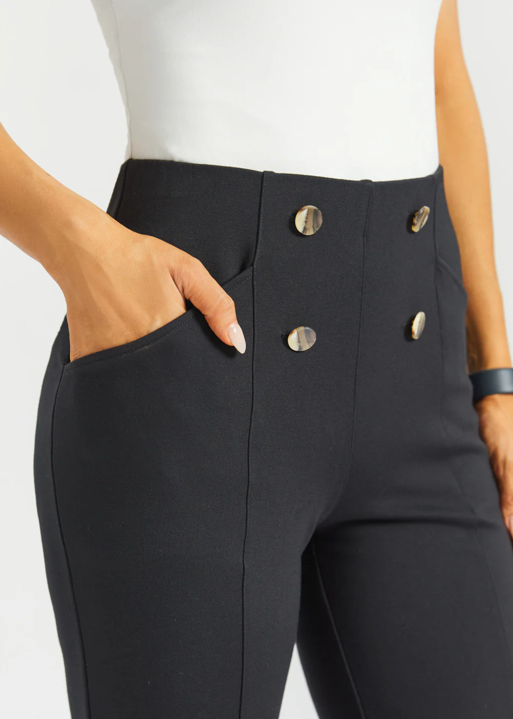 Atlantic DPYP™ Dress Pant Yoga Pants | Wide (Black) - Image 5