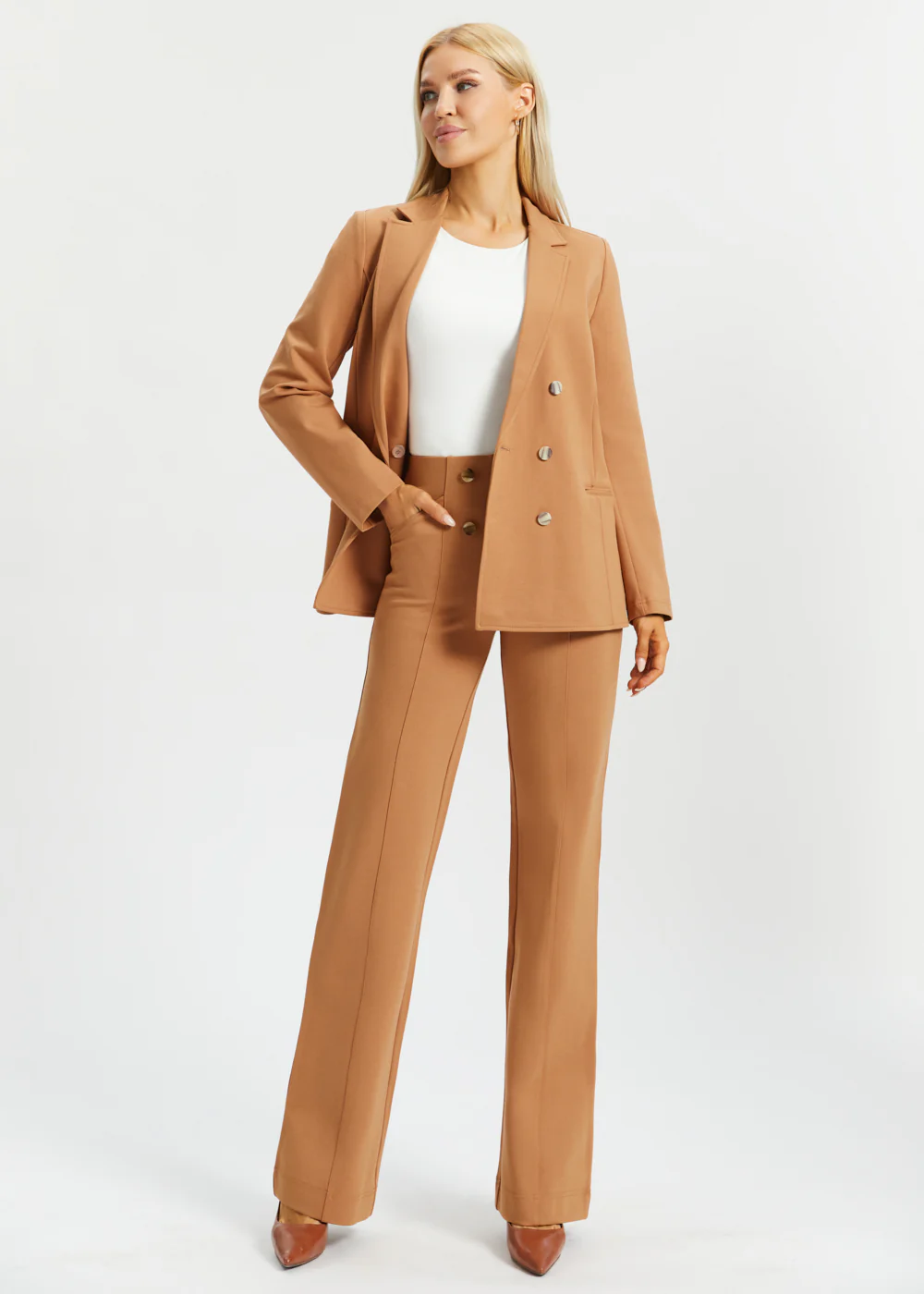 Atlantic DPYP™ Dress Pant Yoga Pants | Wide (Sandalwood) - Image 10