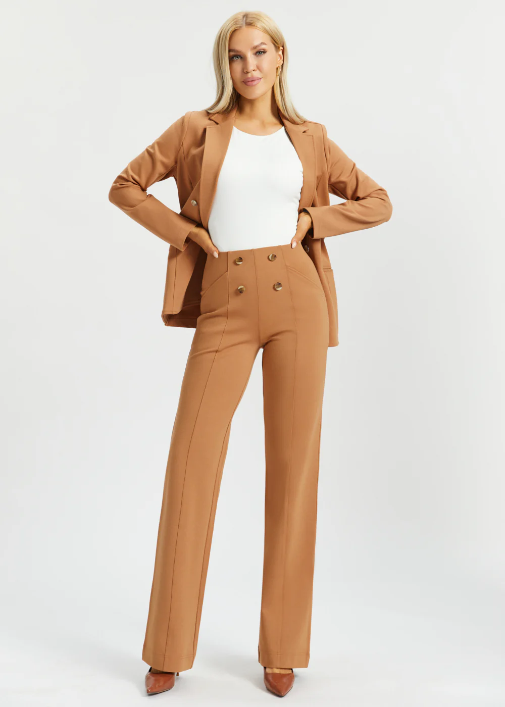 Atlantic DPYP™ Dress Pant Yoga Pants | Wide (Sandalwood) - Image 9