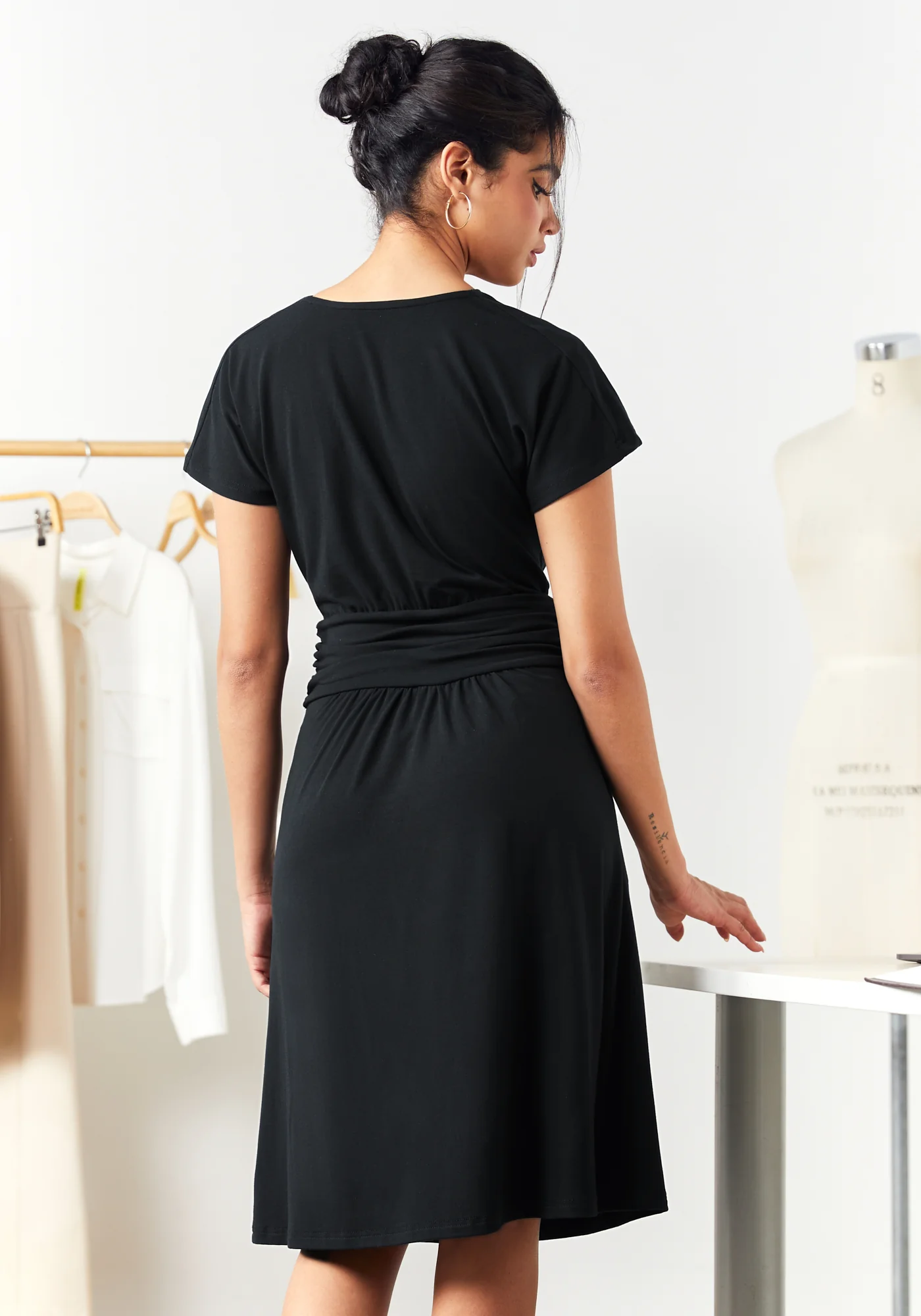 Canopy Dress (Black) - Image 5