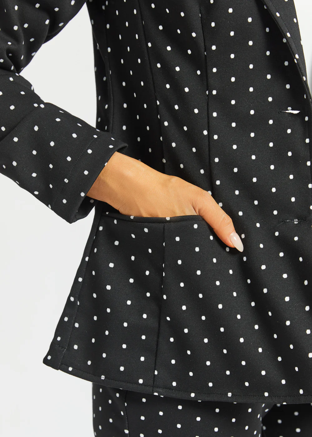 Classic Blazer | Knit Jacquard (Black Ivory Dot) - Image 4