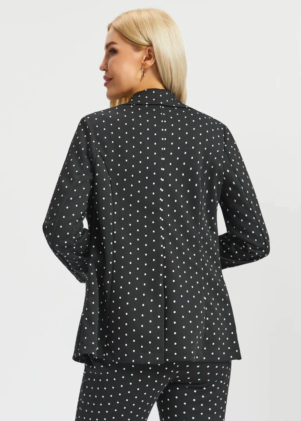 Classic Blazer | Knit Jacquard (Black Ivory Dot) - Image 5