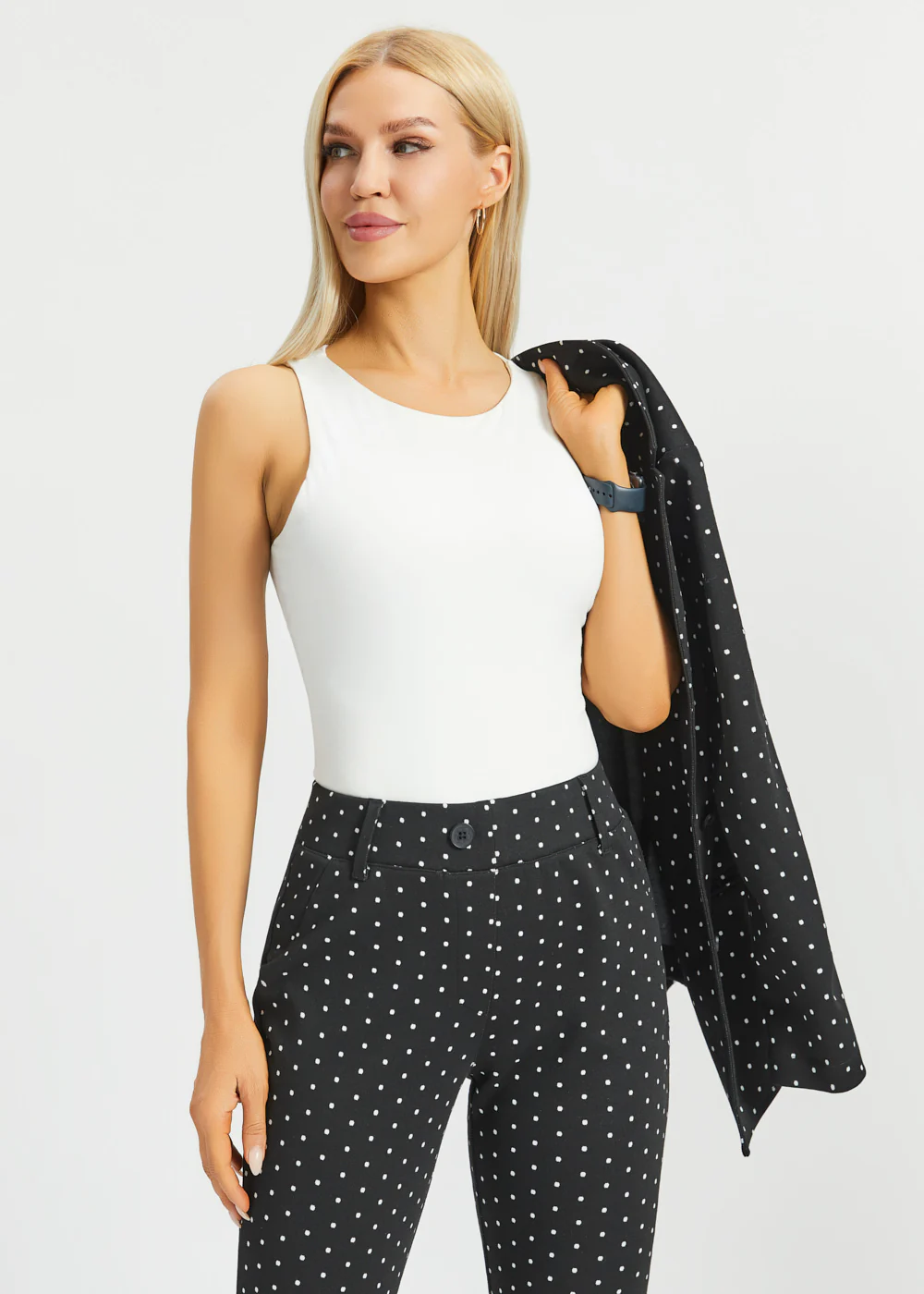 Classic Blazer | Knit Jacquard (Black Ivory Dot) - Image 6
