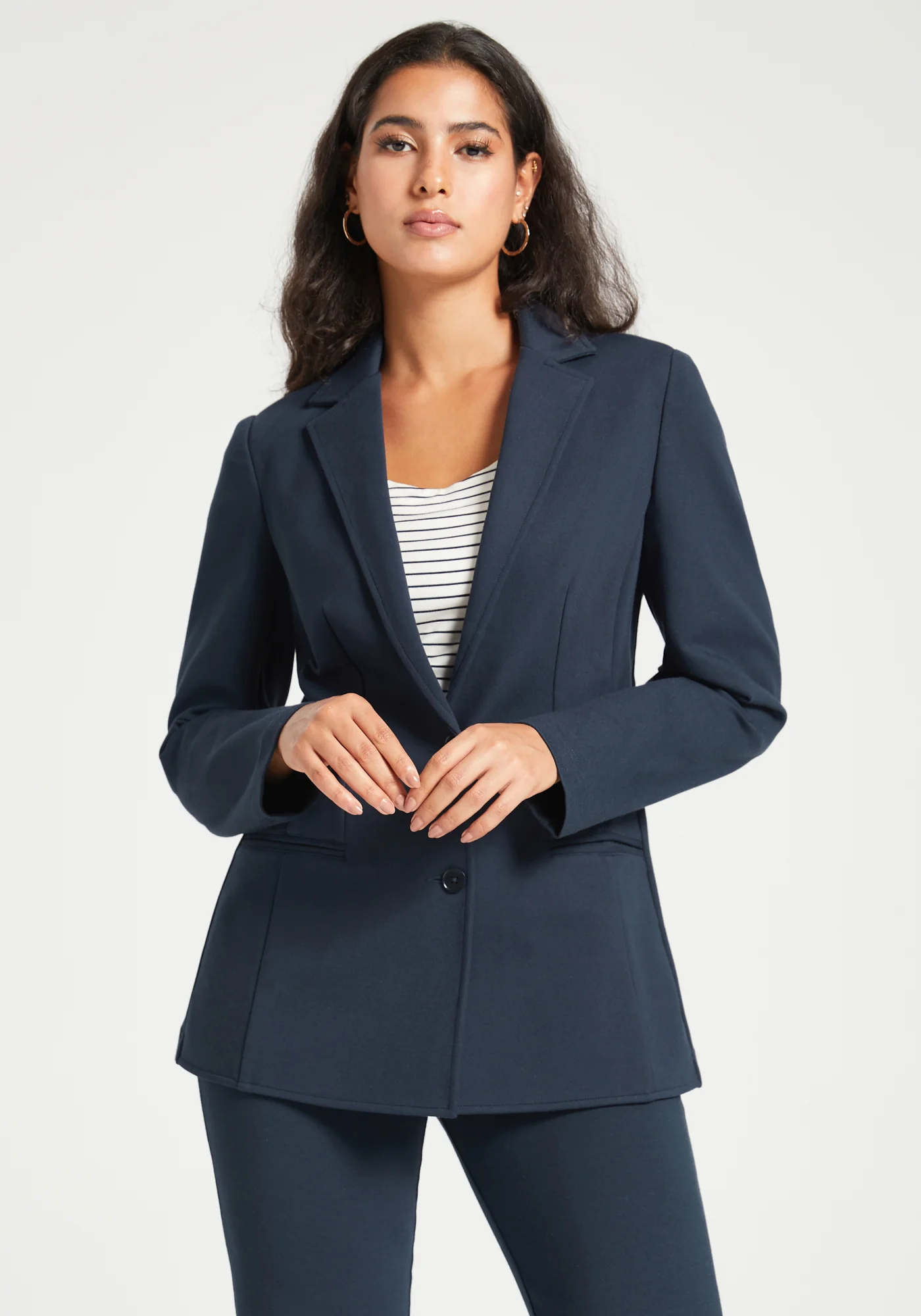 Classic Blazer | Stretch Ponte (Navy) - Image 3