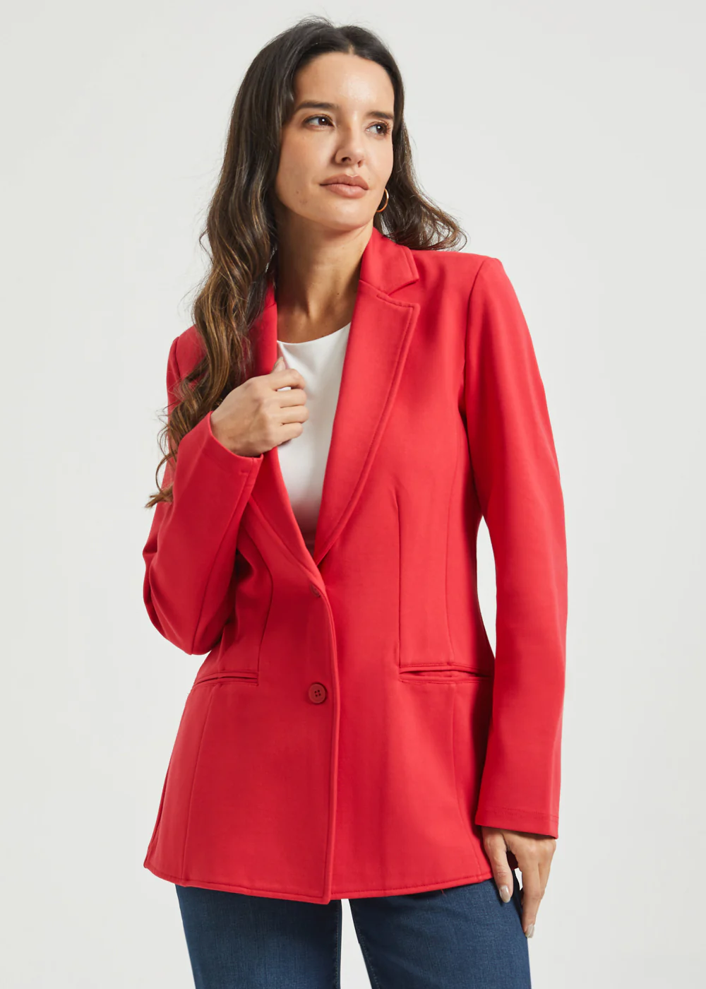 Classic Blazer | Stretch Ponte (Red) - Image 5