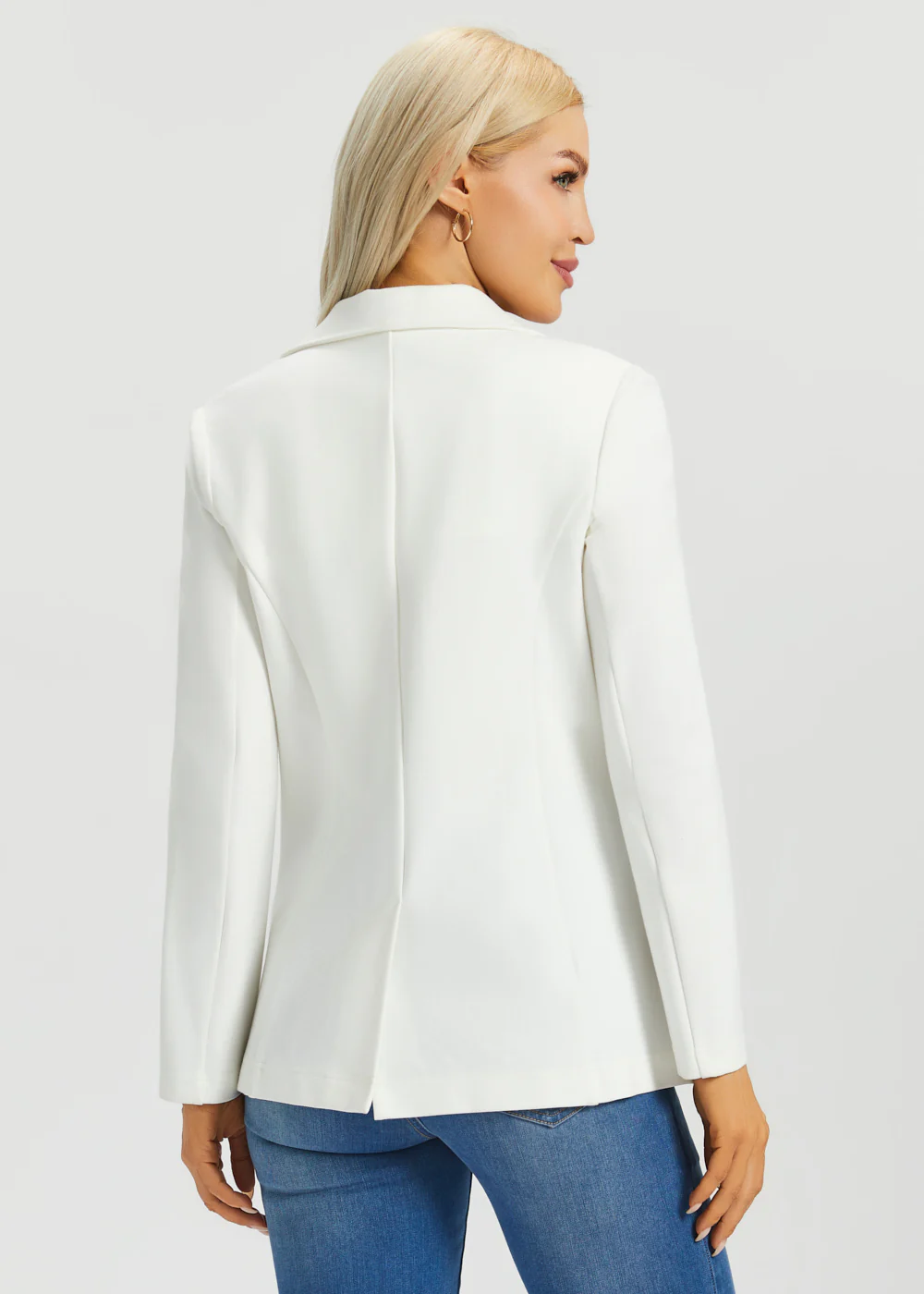 Classic Blazer | Stretch Ponte (Star White) - Image 8