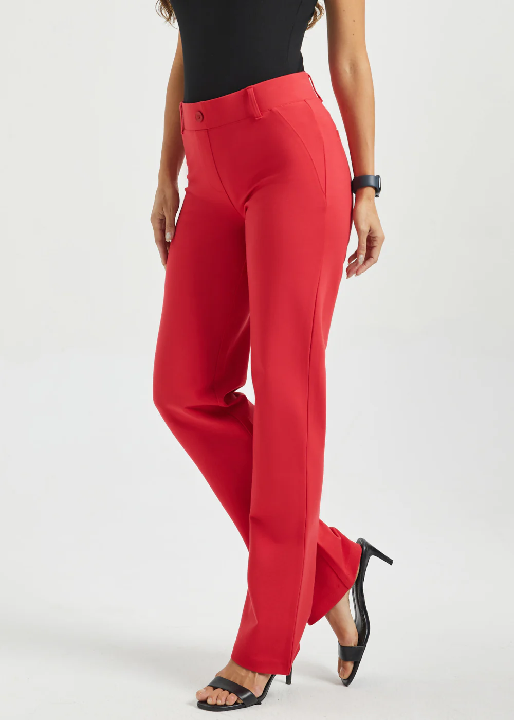 Classic DPYP™ Dress Pant Yoga Pant | Straight (Red) - Image 4