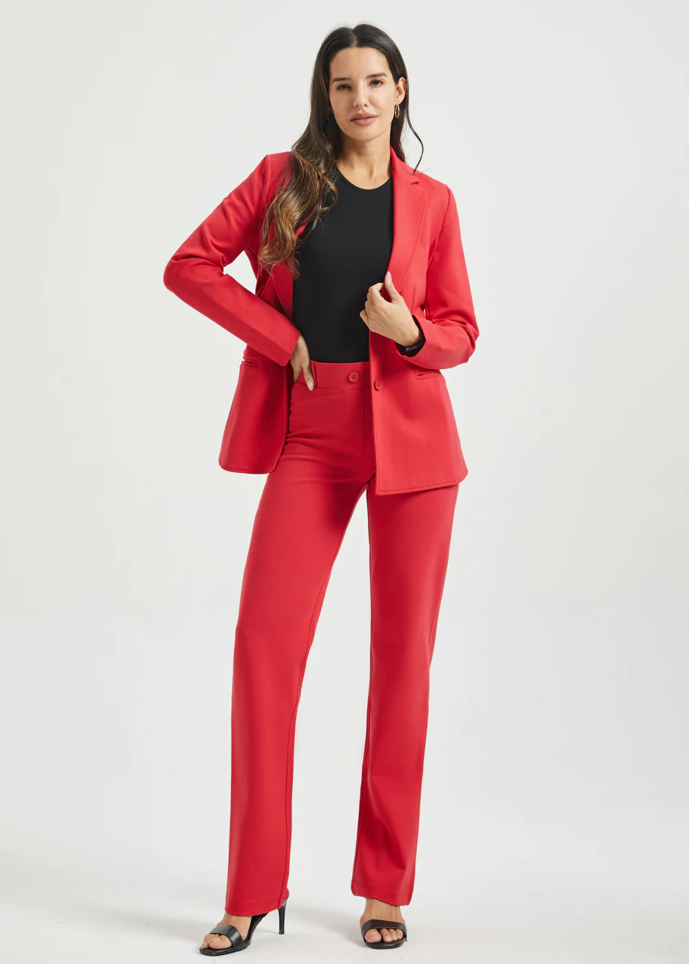 Classic DPYP™ Dress Pant Yoga Pant | Straight (Red) - Image 8