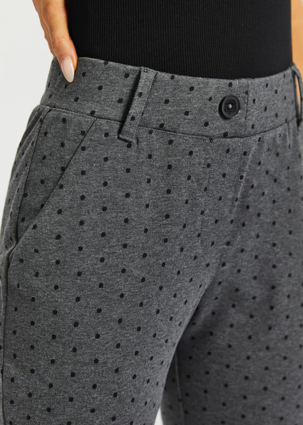 Classic Dress Pant | Bootcut (Charcoal Black Dot) - Image 3