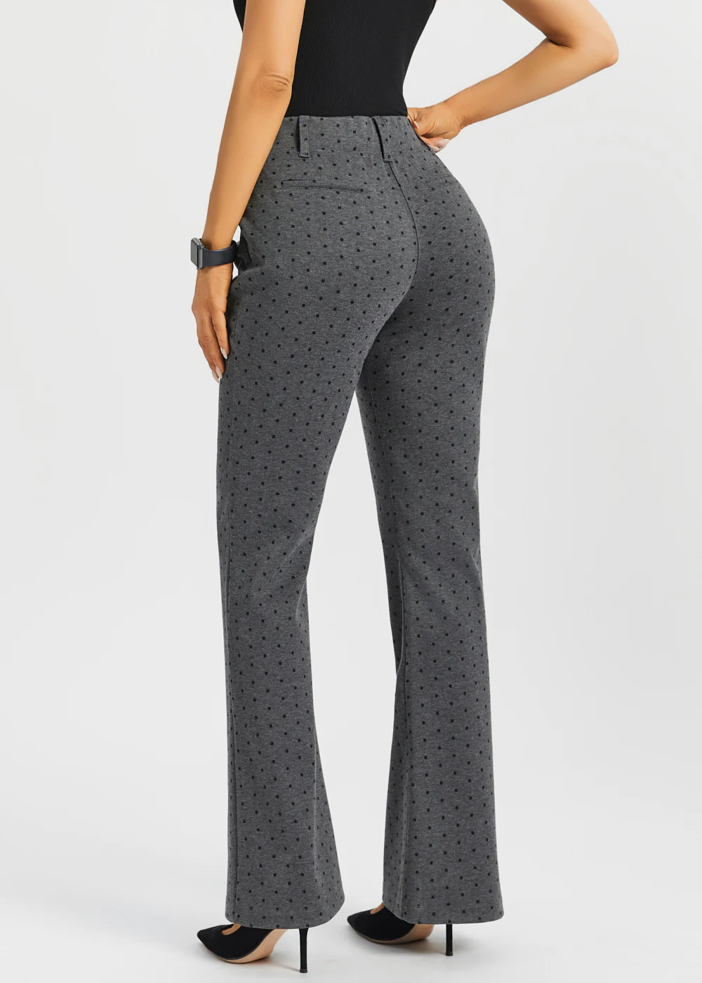 Classic Dress Pant | Bootcut (Charcoal Black Dot) - Image 5
