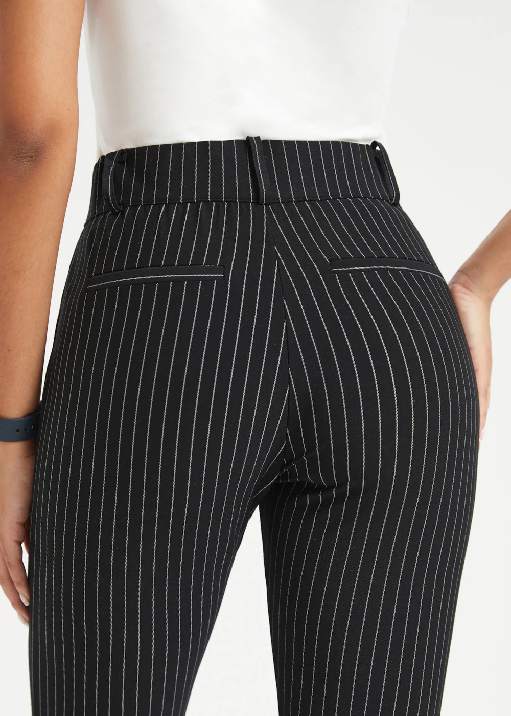 Classic Dress Pant | Bootcut (Black Ivory Stripe) - Image 5