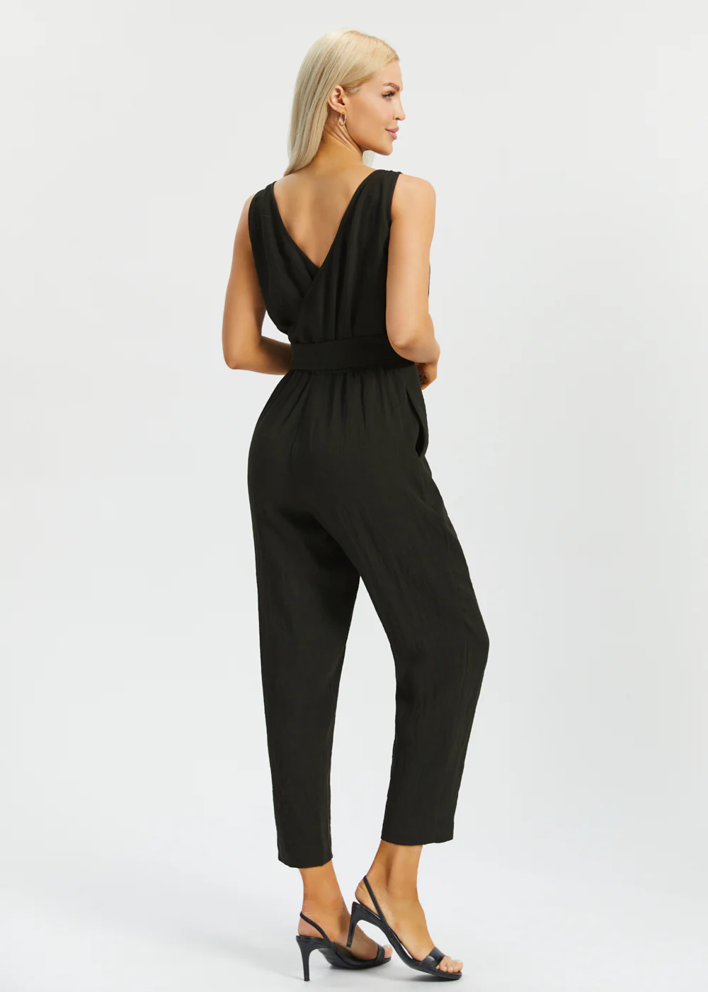Drift Jumpsuit | Linenette (Black) - Image 8