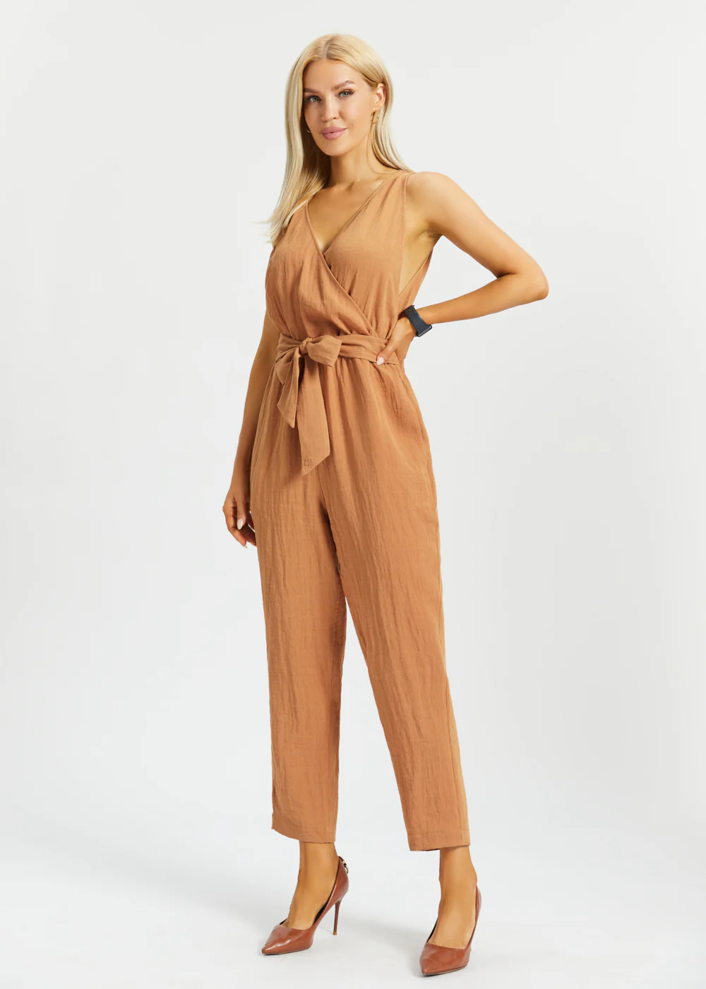 Drift Jumpsuit | Linenette (Sandalwood) - Image 3