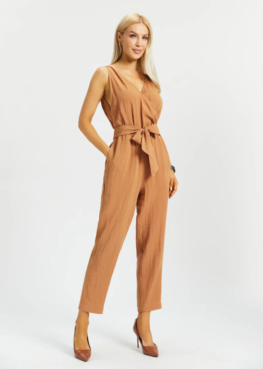 Drift Jumpsuit | Linenette (Sandalwood) - Image 5