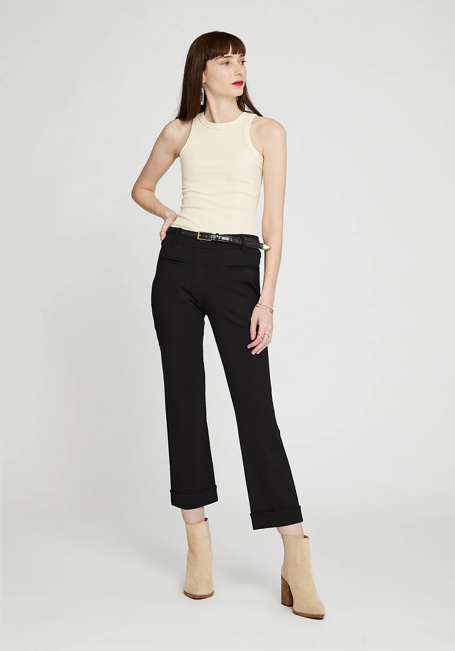 Easy Crop Trouser | Straight (Black) - Final Sale - Image 6
