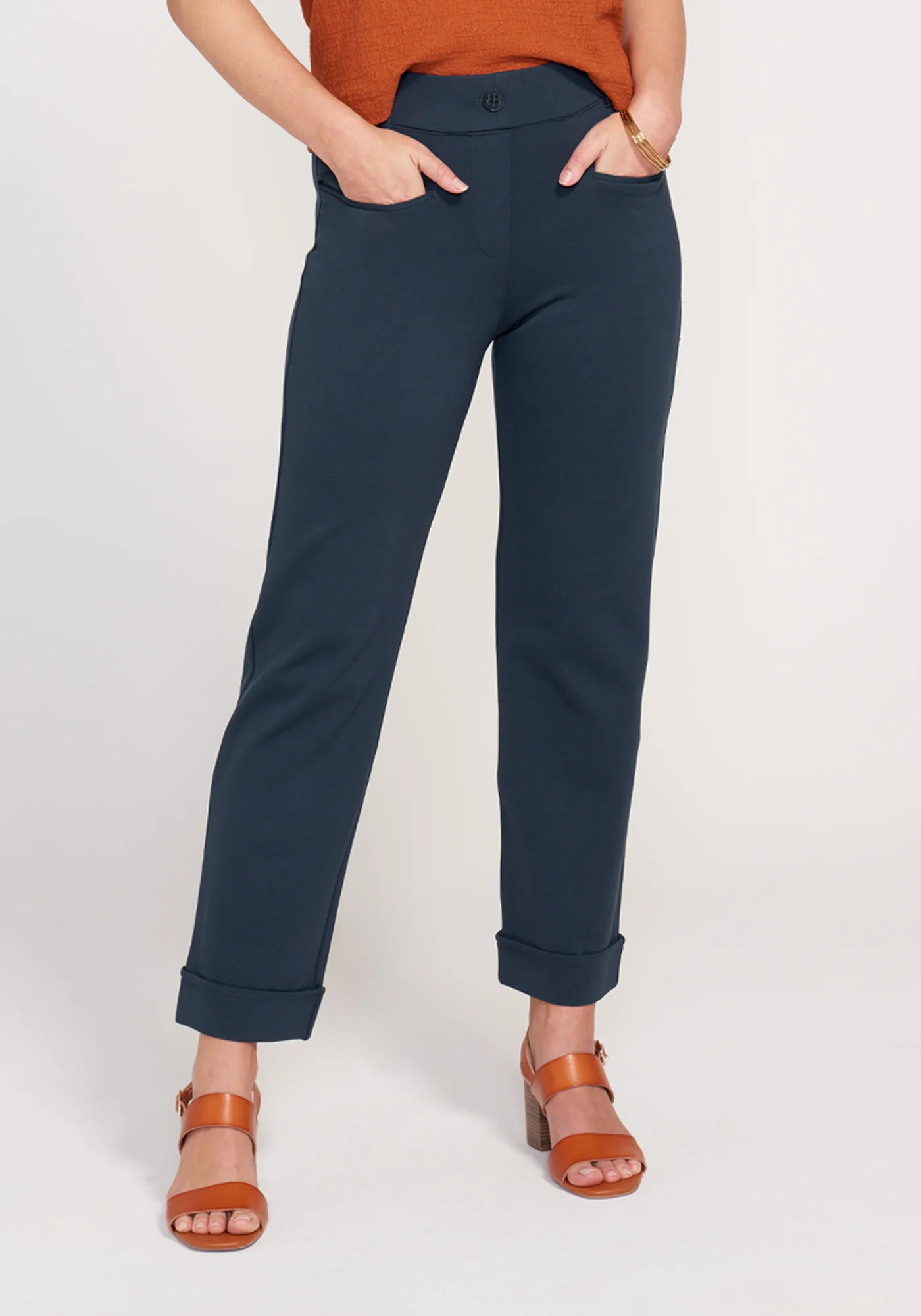 Easy Crop Trouser | Straight (Navy) - Final Sale - Image 5