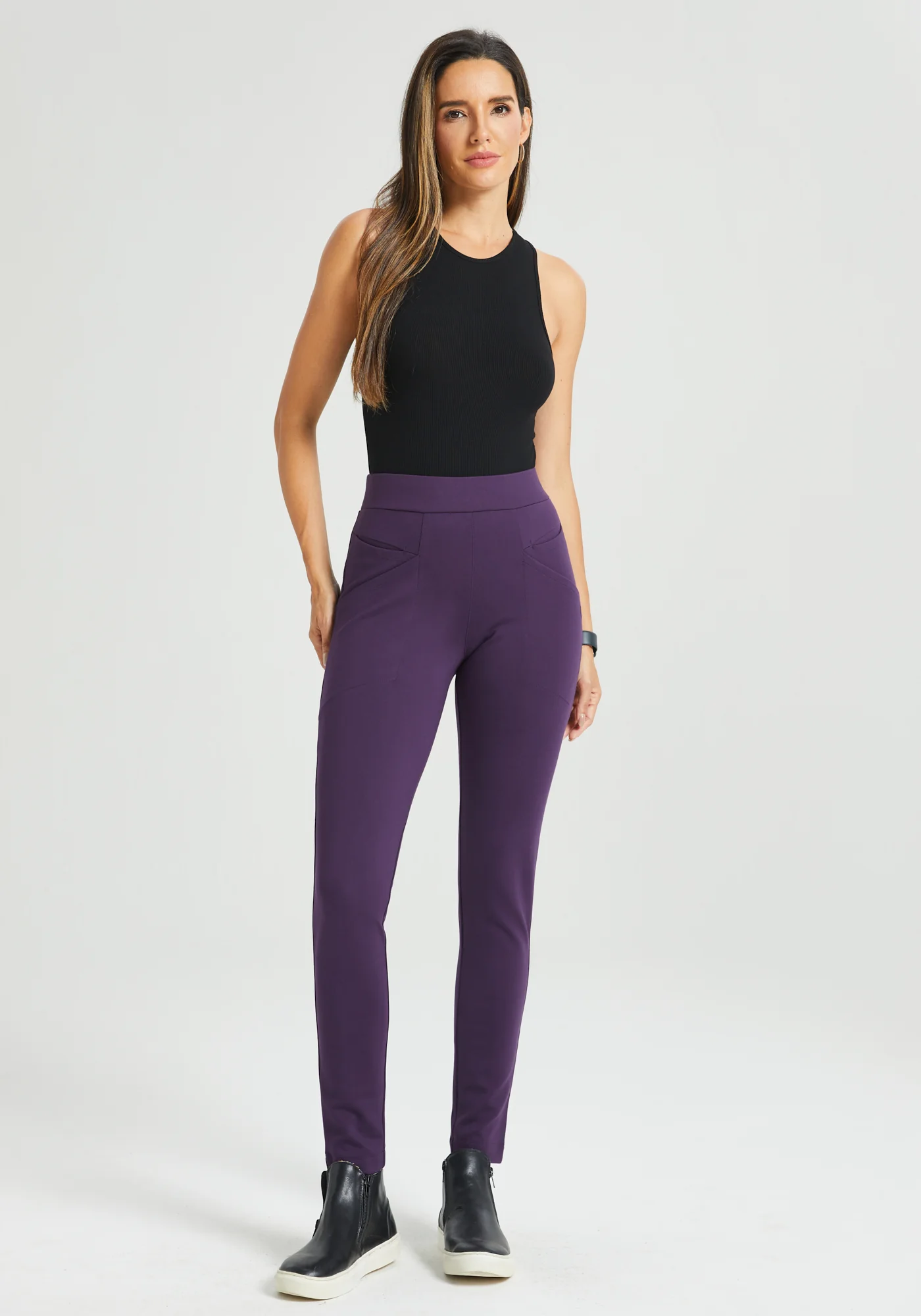 Journey DPYP™ Dress Pant Yoga Pant | Skinny (Aubergine) - Image 4