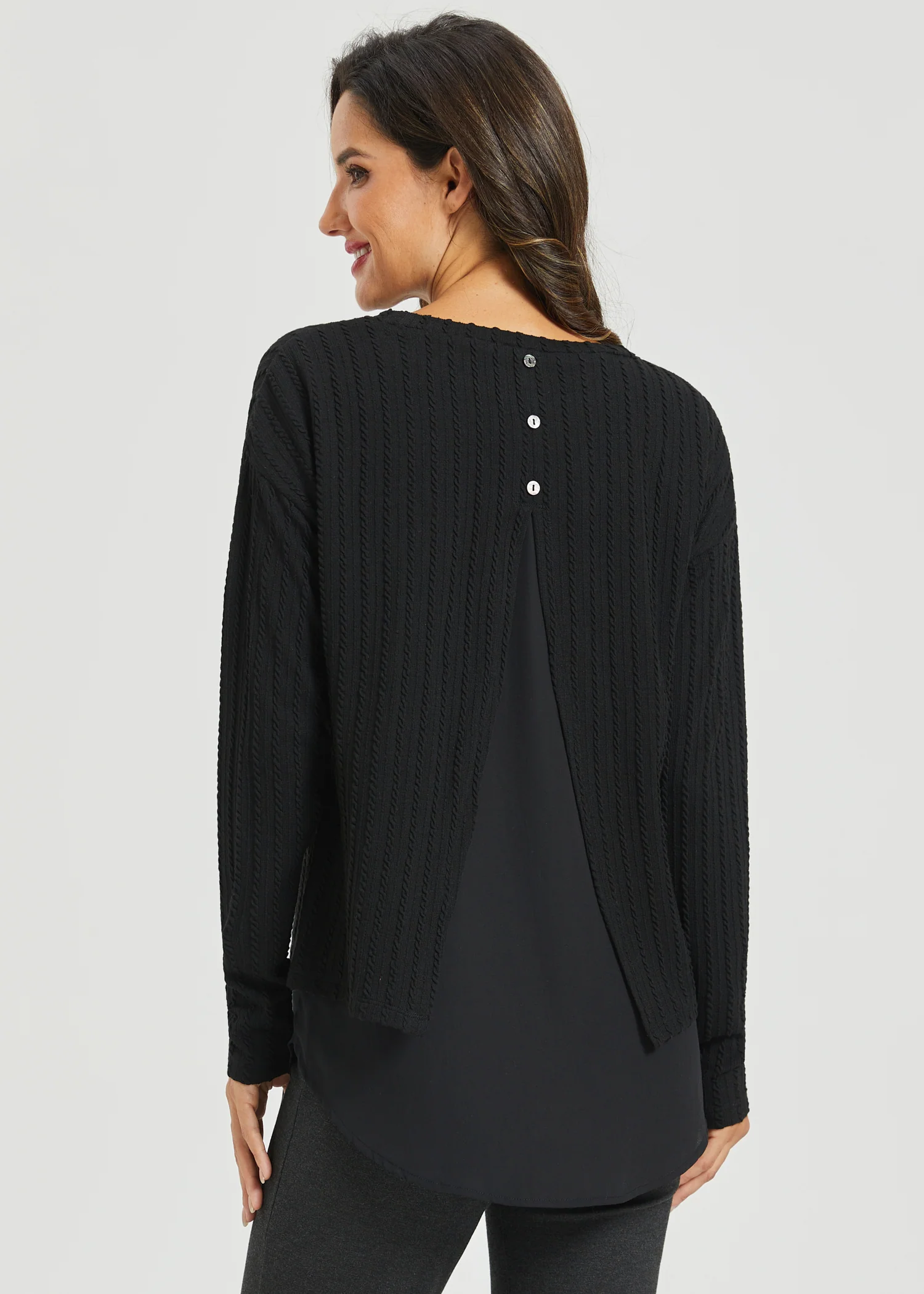 MiniCable Layered Boatneck (Black) - Final Sale - Image 4