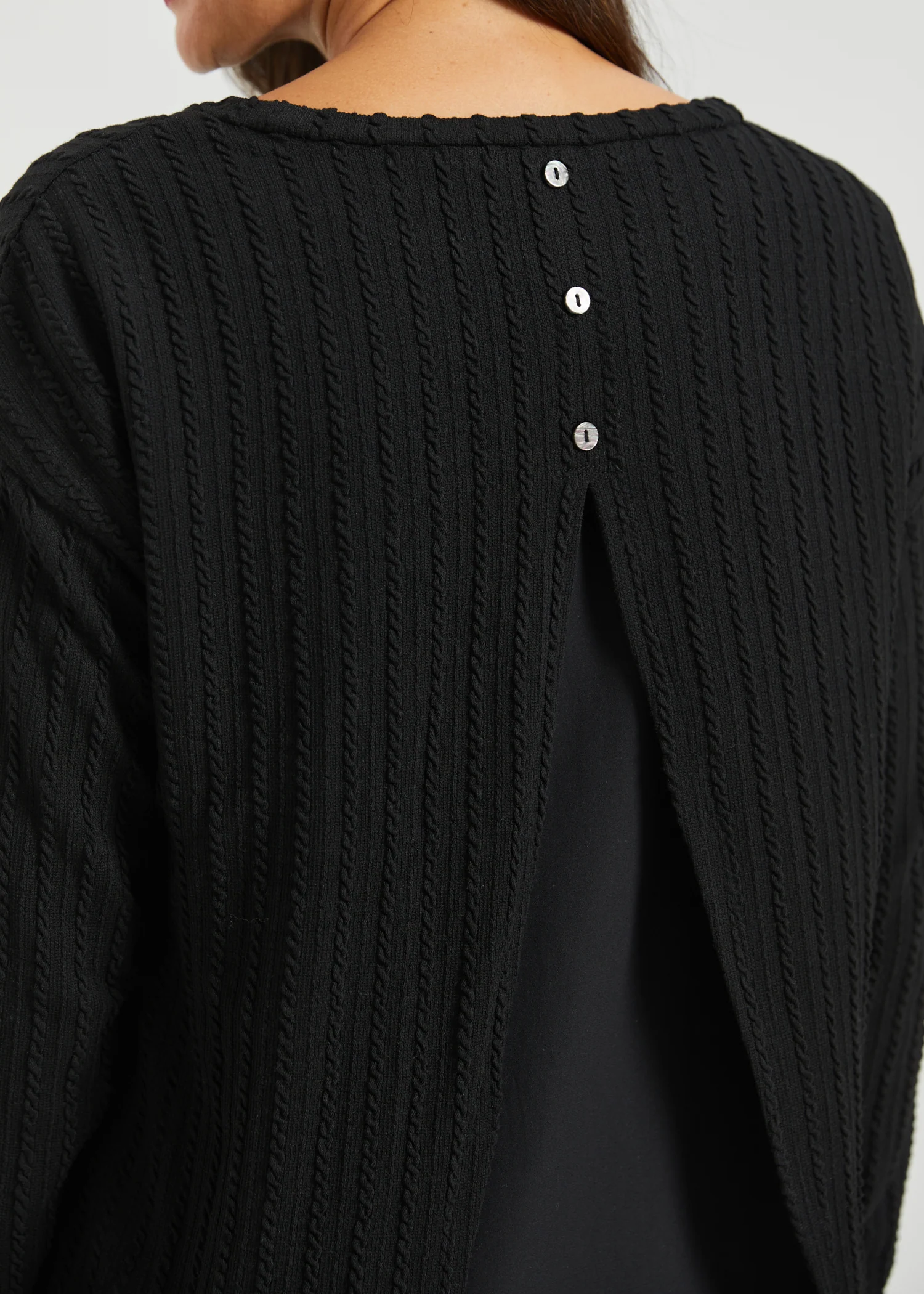 MiniCable Layered Boatneck (Black) - Final Sale - Image 5