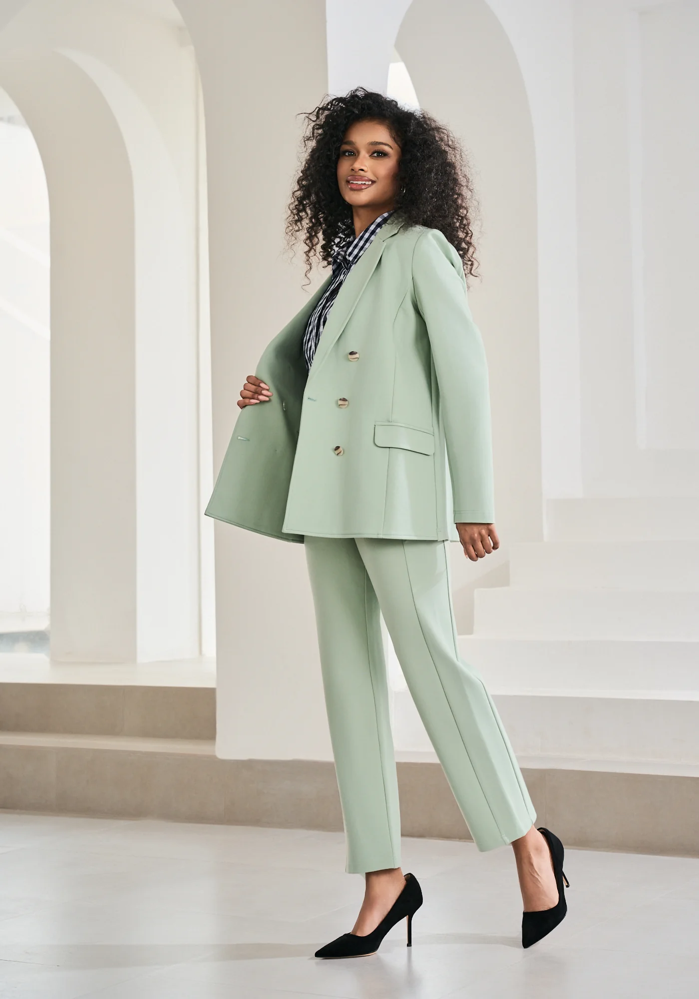Monroe Crop Trouser DPYP™ | Straight (Muted Mint) - Final Sale - Image 3