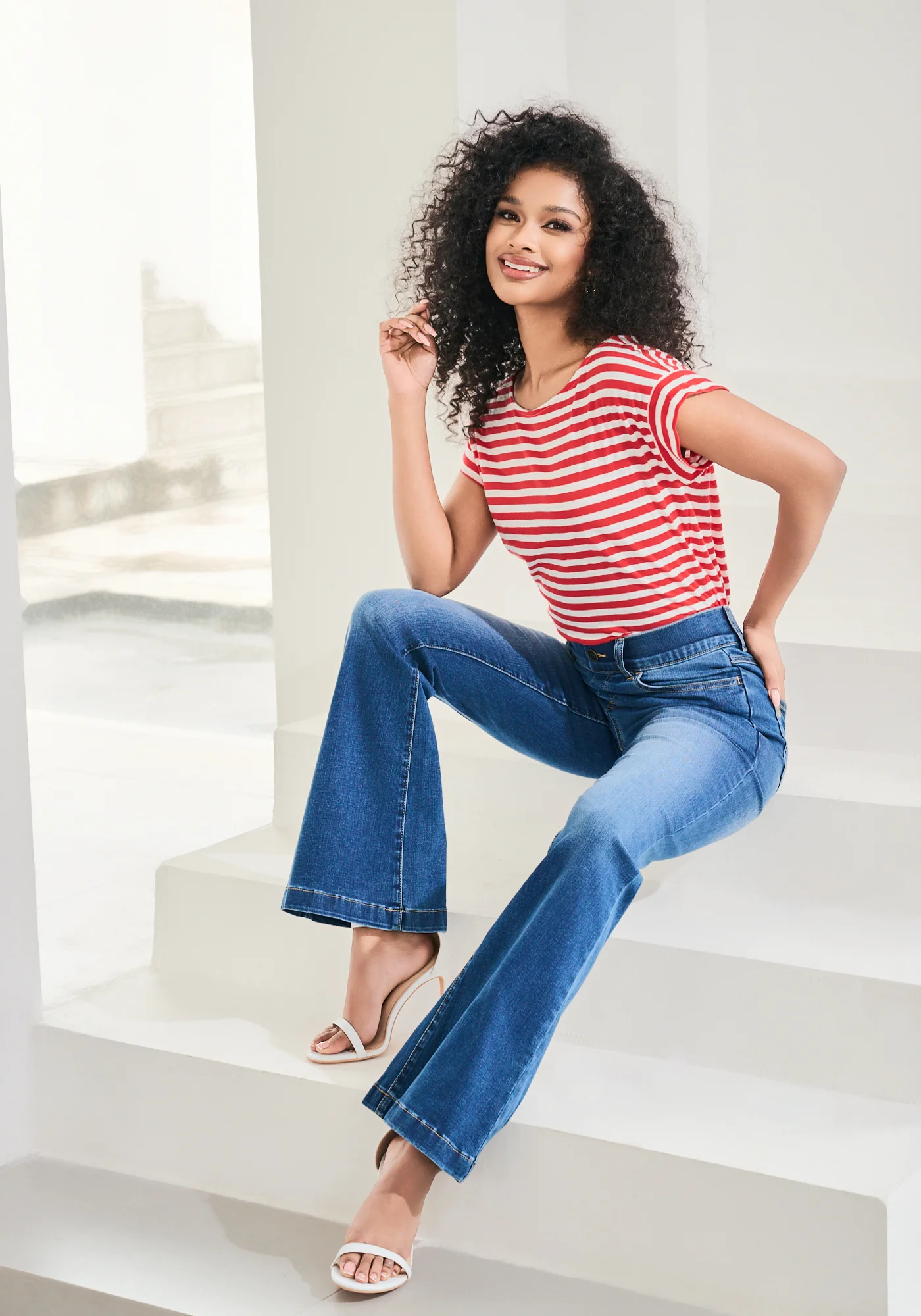 Signature Mid-Rise Denim | Flare (Alamo Wash) - Image 5