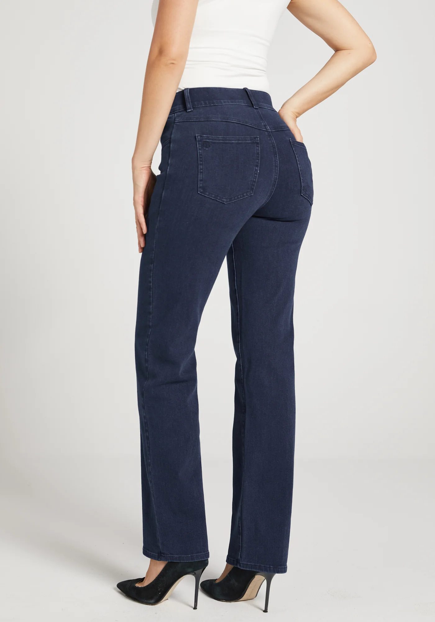 Signature Mid-Rise Denim | Straight (Dark Indigo) - Final Sale - Image 5