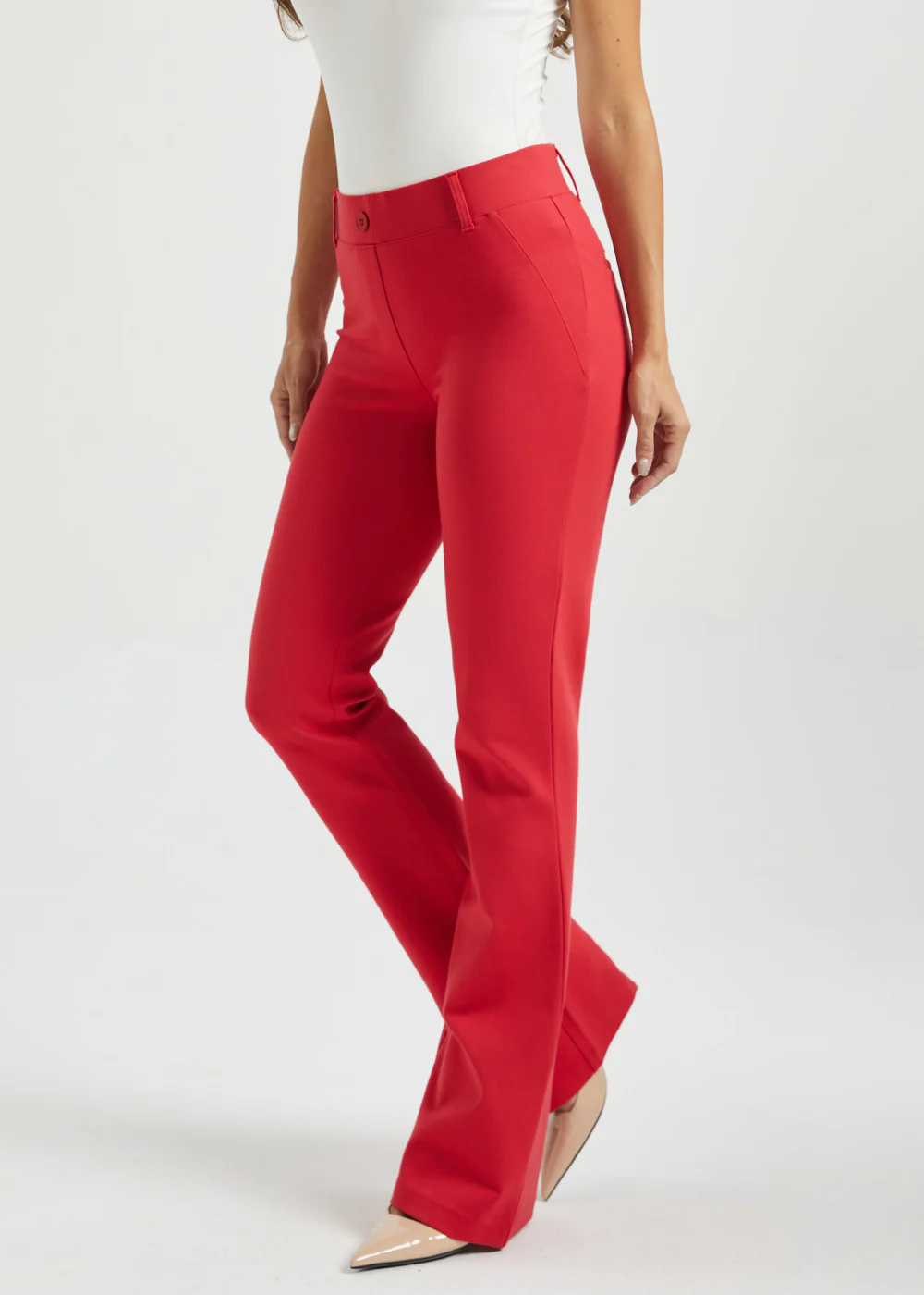 Two-Pocket DPYP™ Dress Pant Yoga Pant | Bootcut (Red) - Image 3