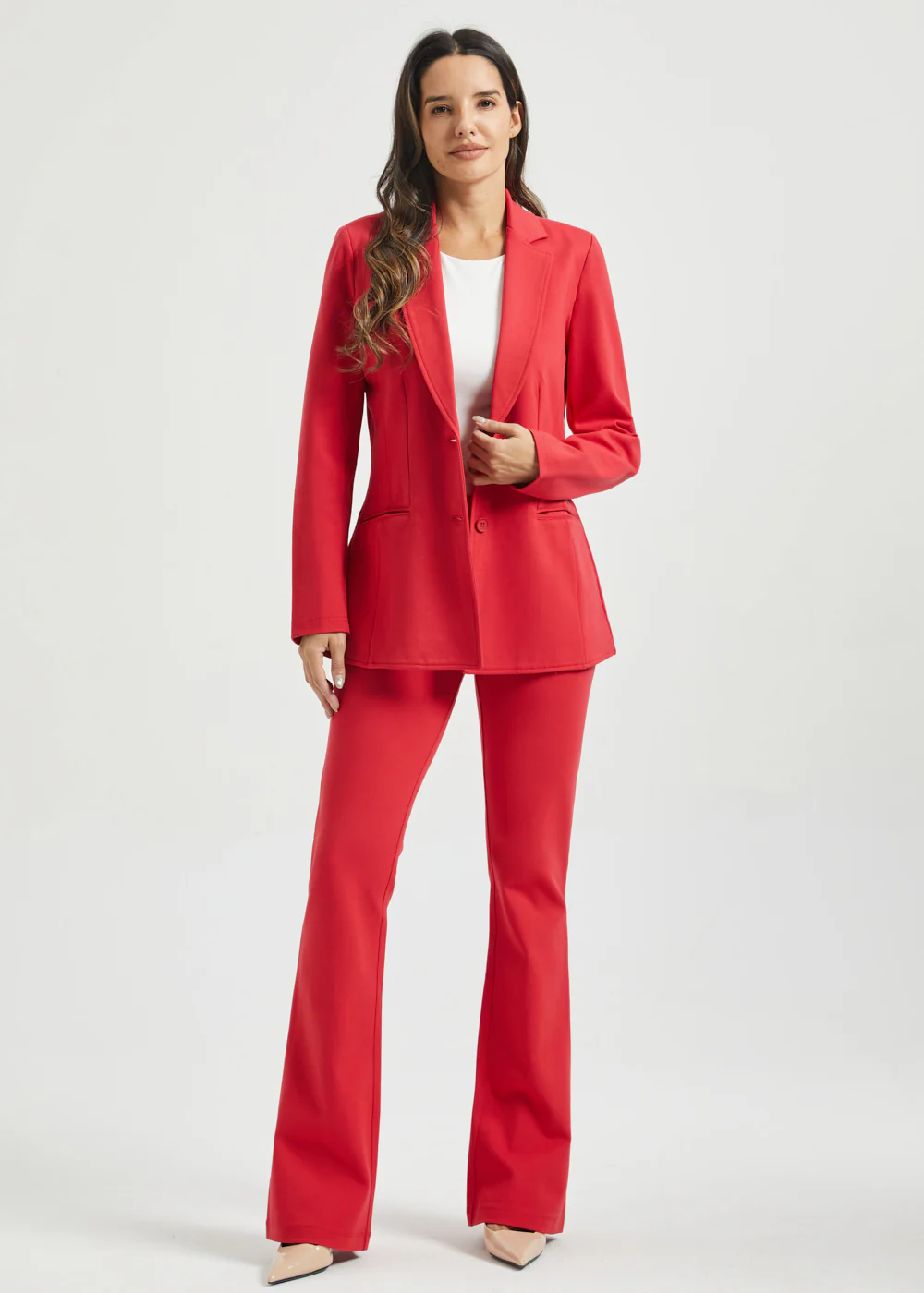 Two-Pocket DPYP™ Dress Pant Yoga Pant | Bootcut (Red) - Image 9