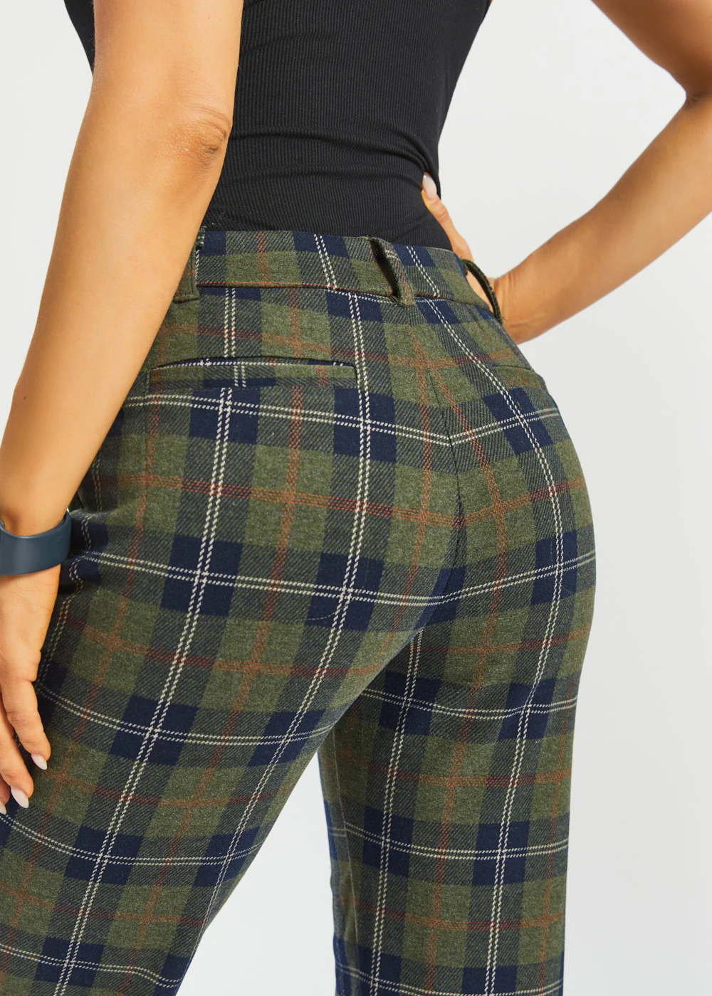 Two-Pocket Dress Pant | Bootcut (Green Plaid) - Final Sale - Image 5
