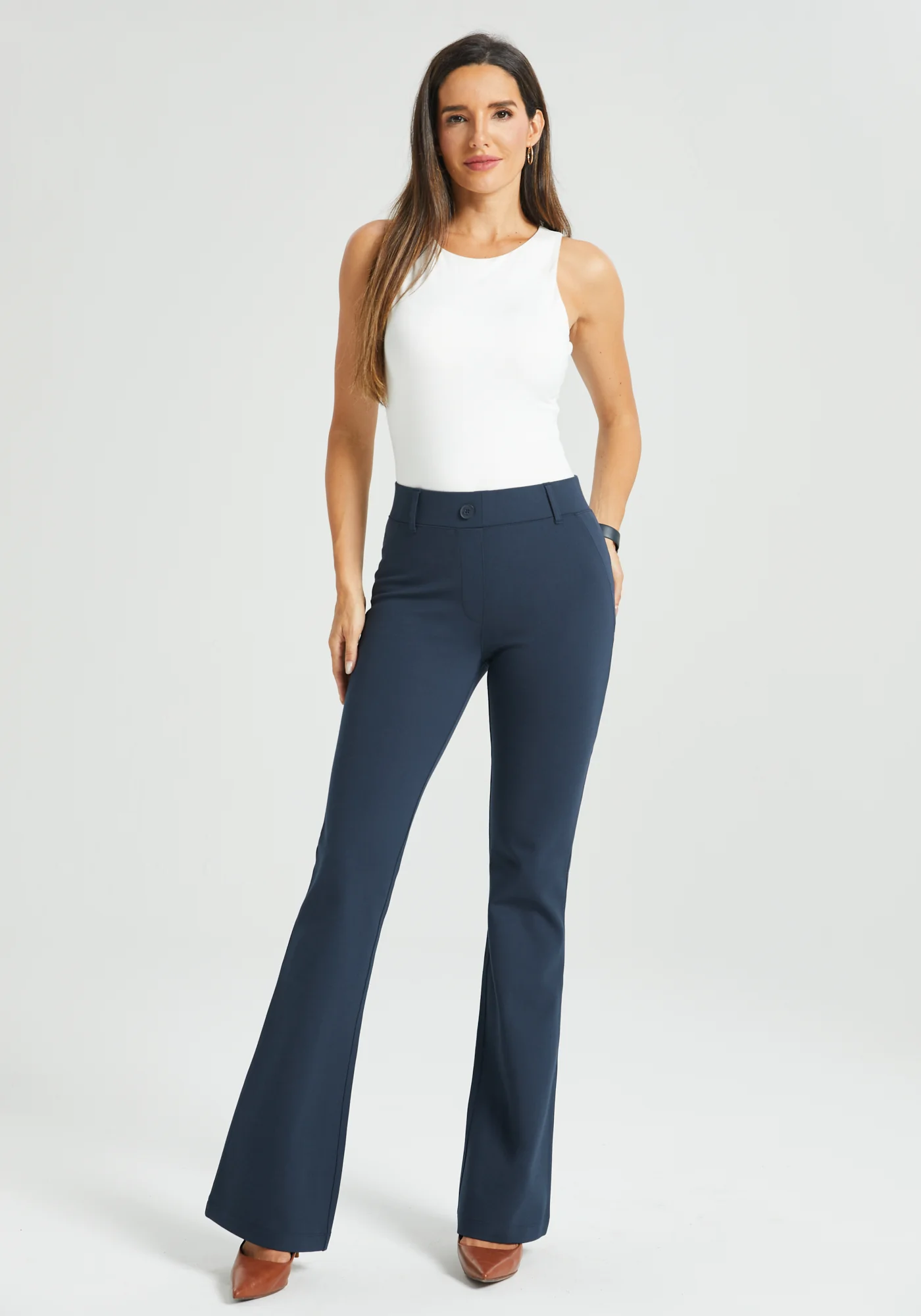 Two-Pocket DPYP™ Dress Pant Yoga Pant | Bootcut (Navy) - Image 7