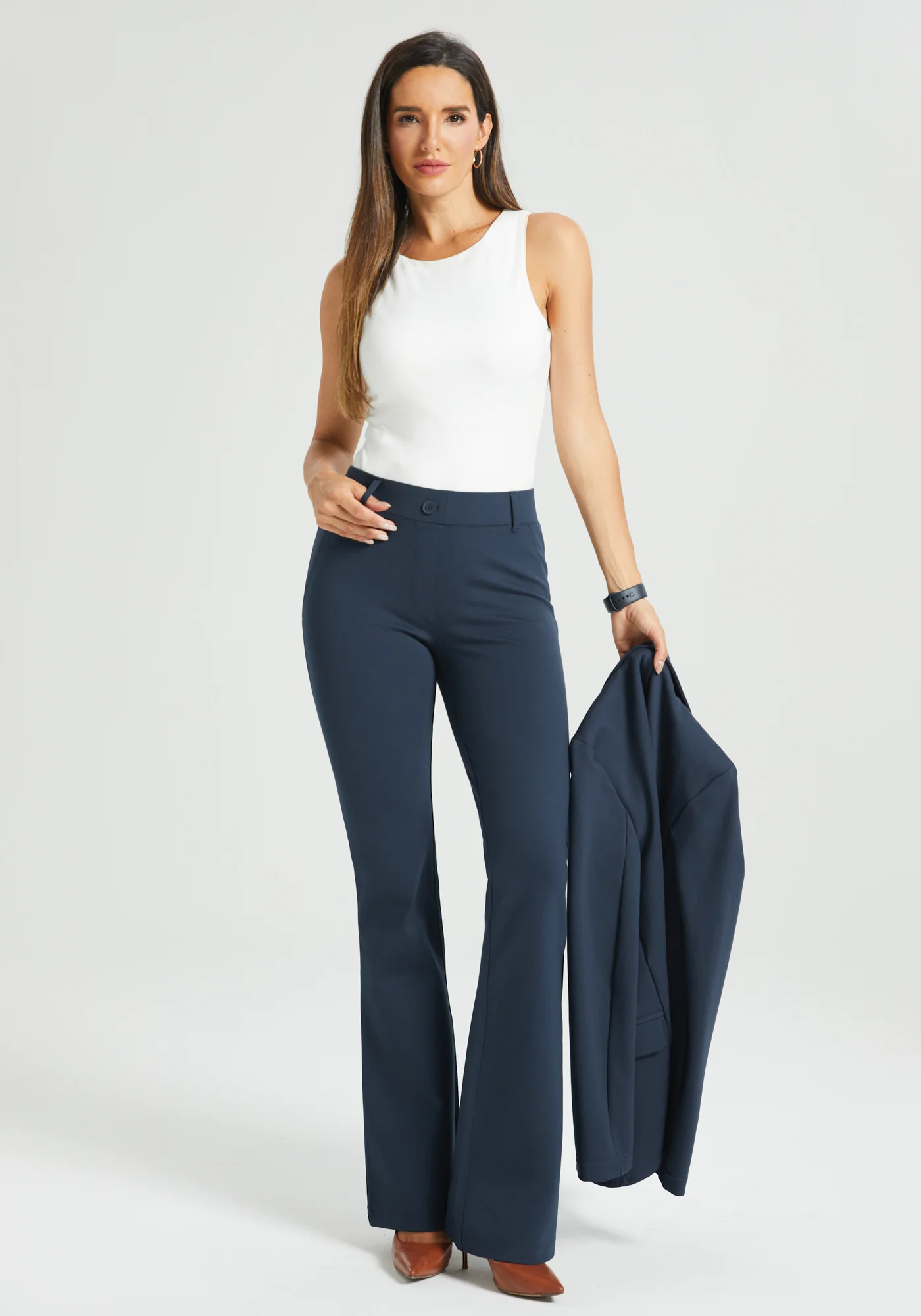 Two-Pocket DPYP™ Dress Pant Yoga Pant | Bootcut (Navy) - Image 8