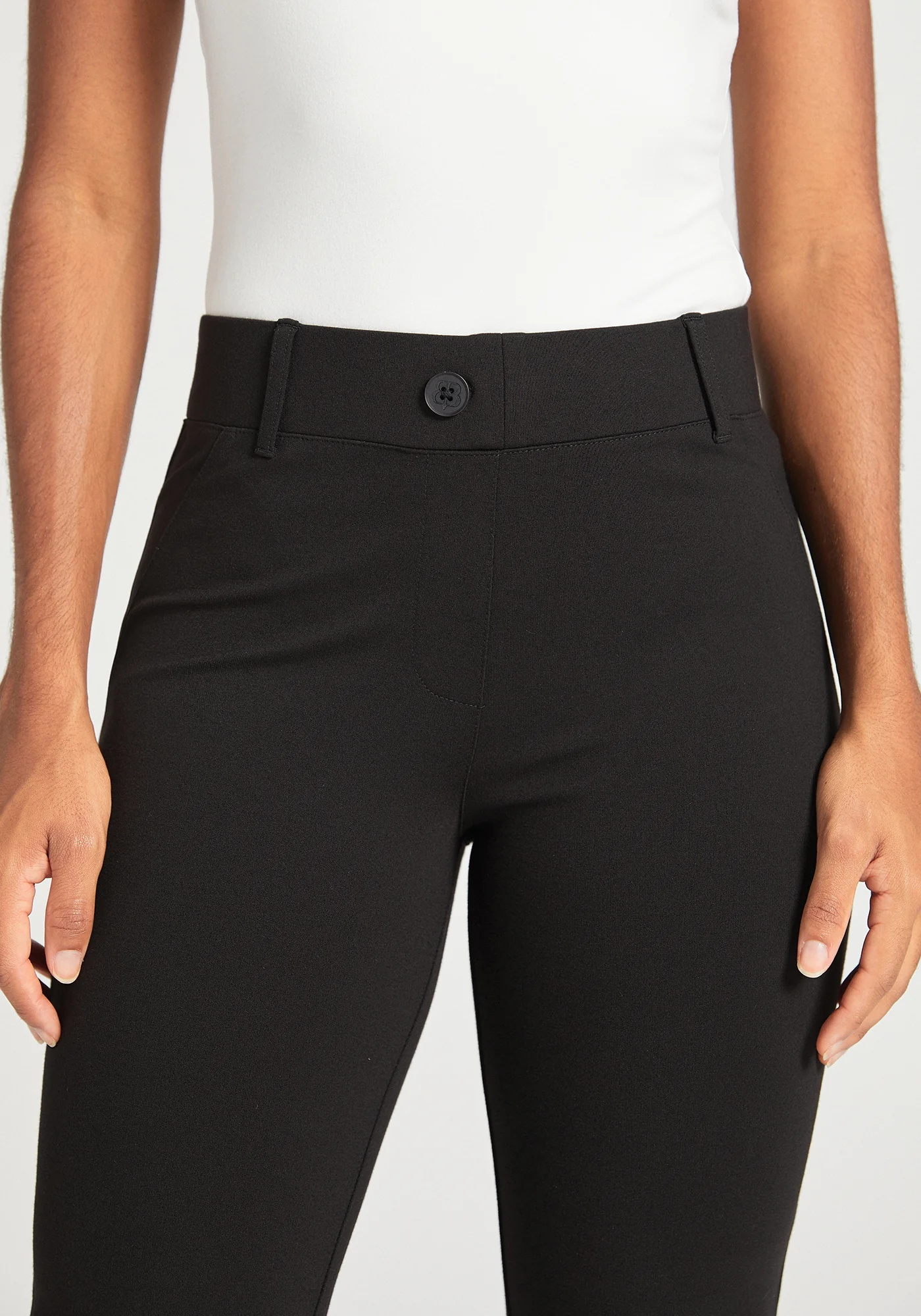 Two-Pocket DPYP™ Dress Pant Yoga Pant | Straight (Black) - Image 4