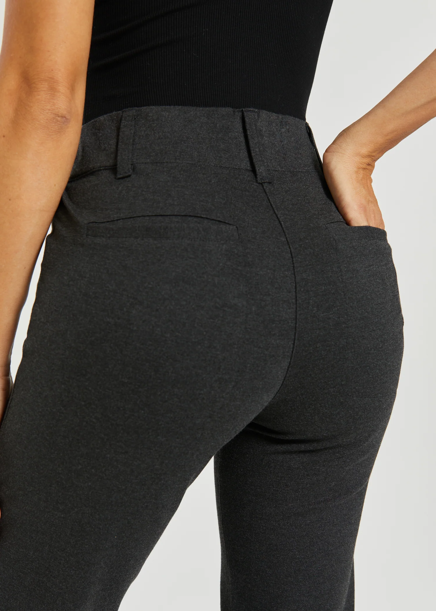 Two-Pocket DPYP™ Dress Pant Yoga Pant | Straight (Charcoal) - Image 8
