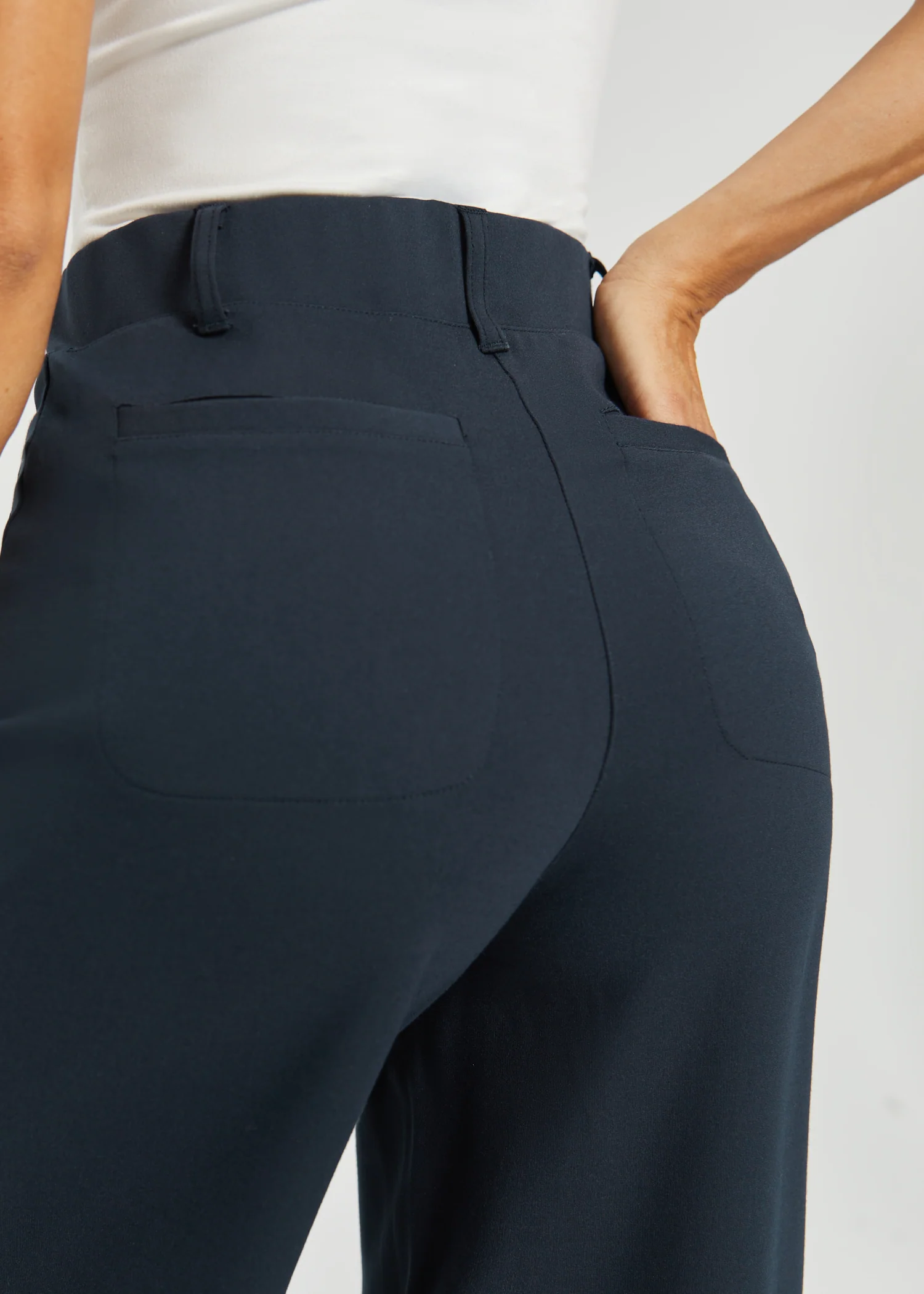 Two-Pocket DPYP™ Dress Pant Yoga Pant | Wide (Navy) - Image 10