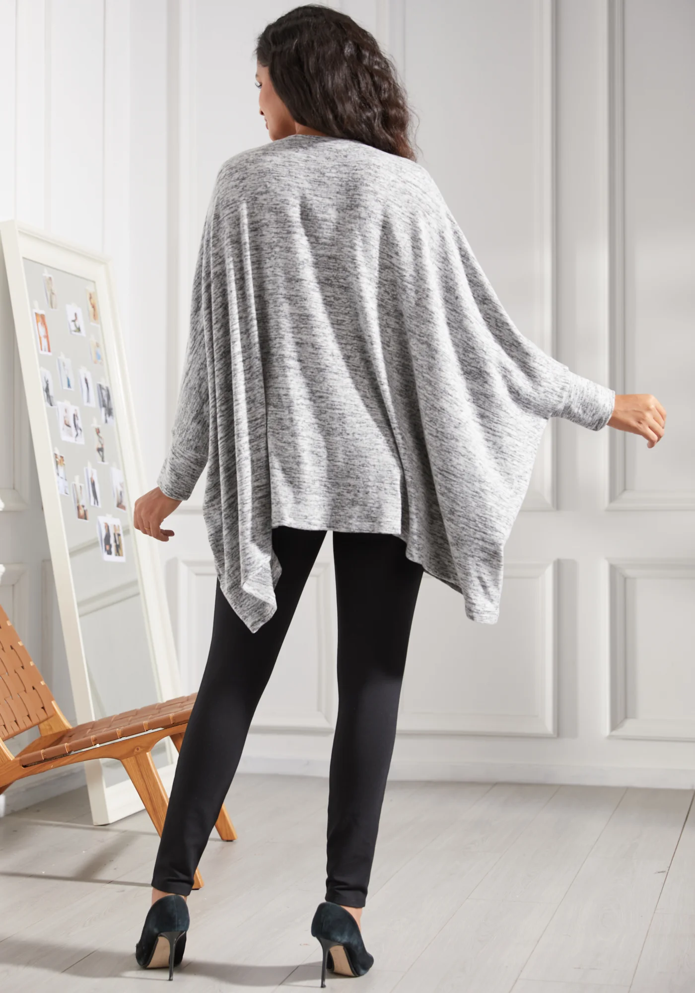 UltraEase Cape Tunic (Heather Charcoal) - Final Sale - Image 3