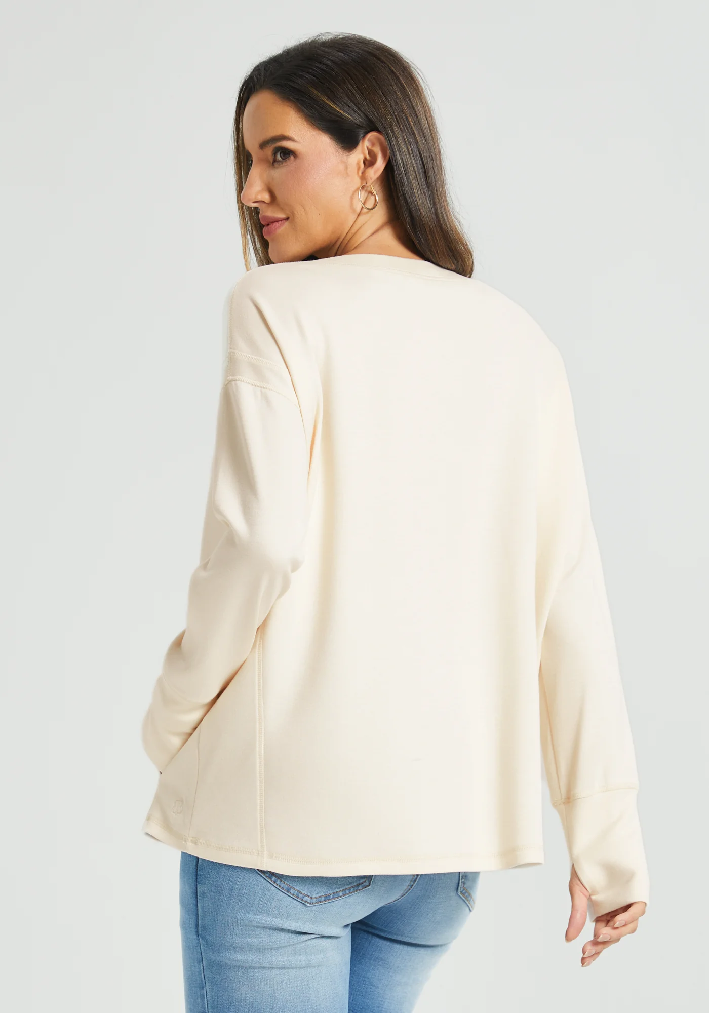 AirFlex V-Neck Pocket Detail Top (Ivory) - Image 4